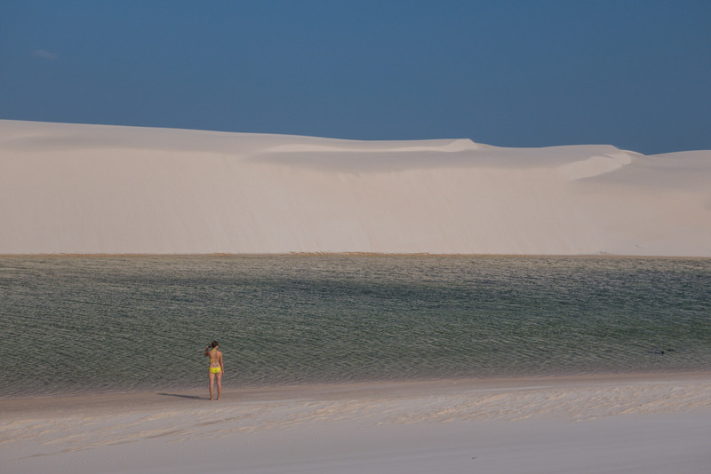 Lagune im Lençóis Maranhenses Nationalpark in Brasilien