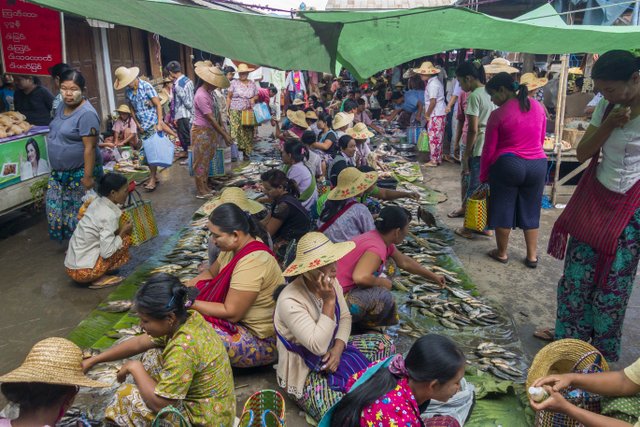 Markt am Inle See Myanmar