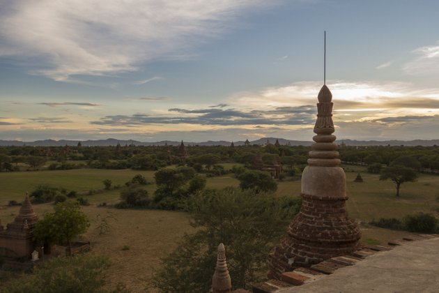 Myanmar Bagan Sonnenuntergang Buledi Tempel