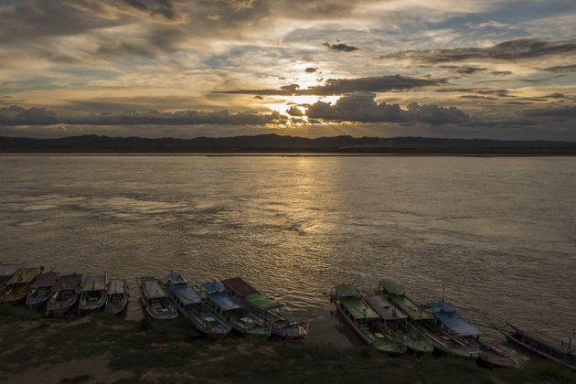 Myanmar Bagan Sonnenuntergang Bupaya