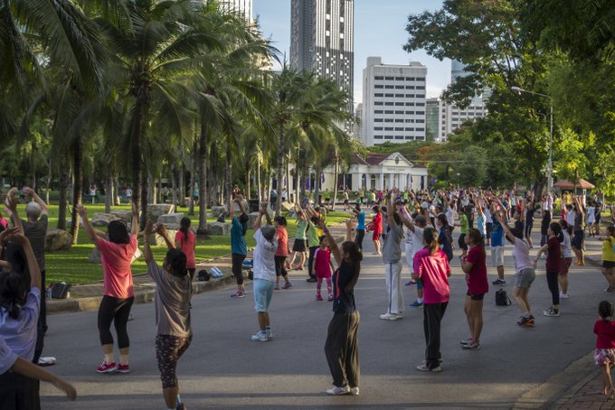 Bangkok Sehenswürdigkeiten Sport im Lumphini Park