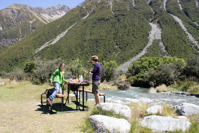 Freedom Camping Neuseeland mit Picknick-Gelegenheit