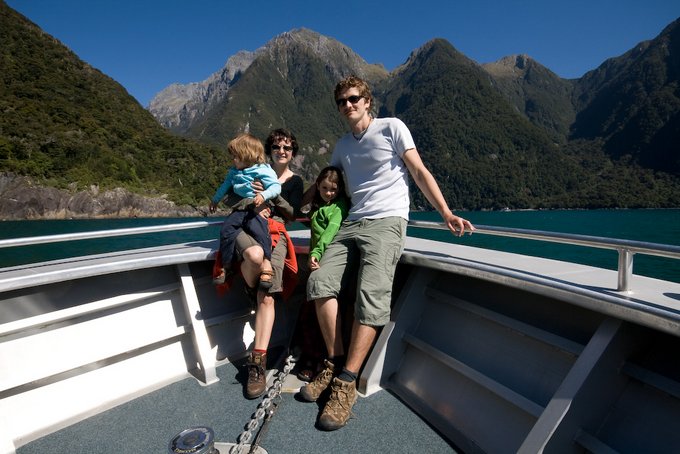 Weltwunderer Familie Milford Sound