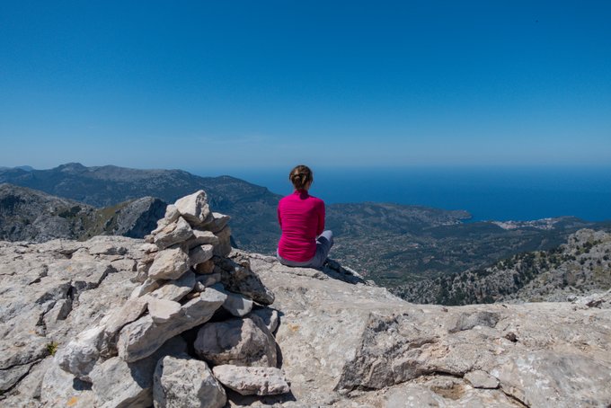 Wandern auf Mallorca Aussicht vom Puig de L'Ofre