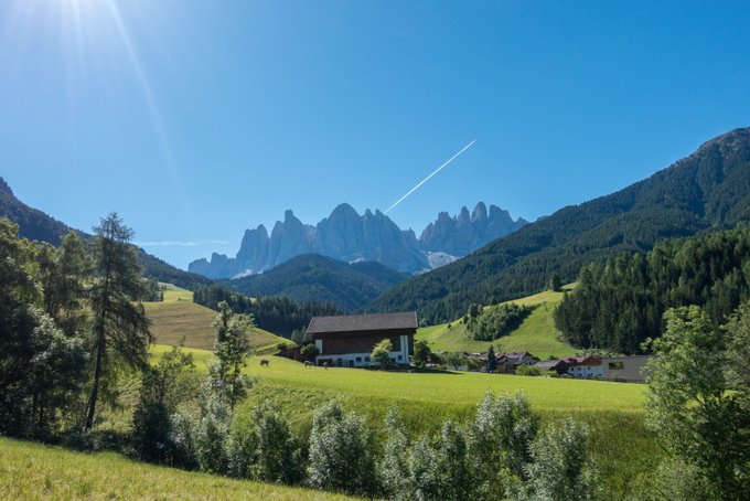 Urlaub mit Baby und Kleinkind Blick auf die Dolomiten