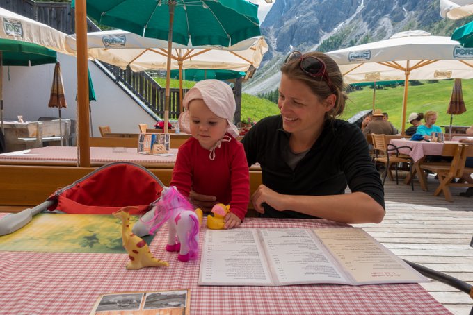 Wanderurlaub mit Baby Rudi Hütte