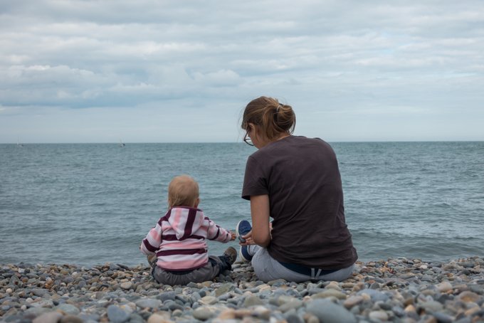 Roadtrip Irland Kleinkind Bray Strand