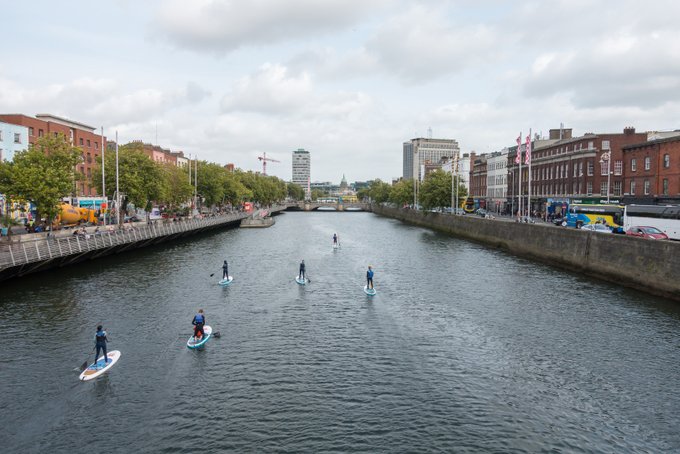 Roadtrip Irland Kleinkind Dublin SUP