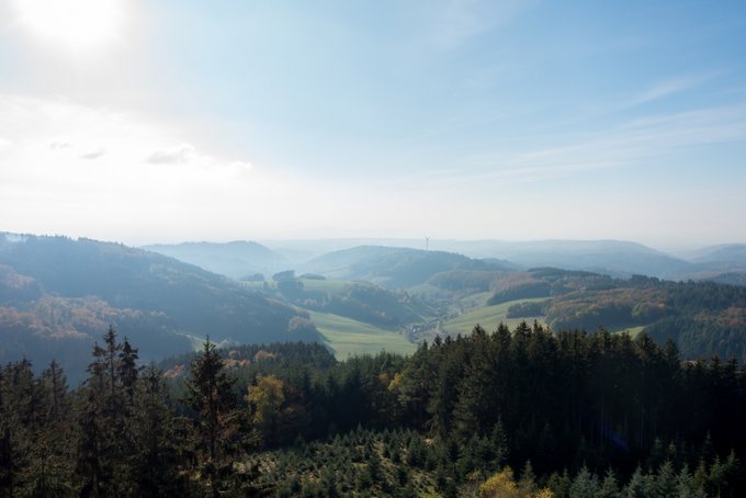 Aussicht vom Hünersedel Turm Schwarzwald