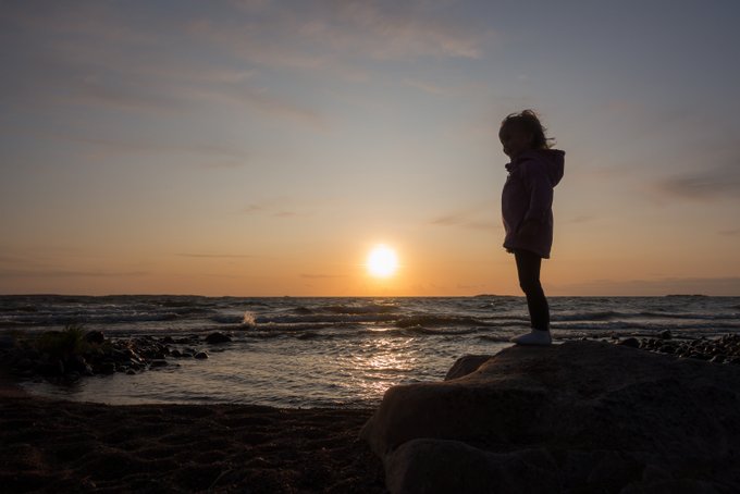 Schweden mit Kind Sonnenuntergang