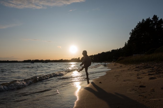 Sommerurlaub Schweden Sonnenuntergang