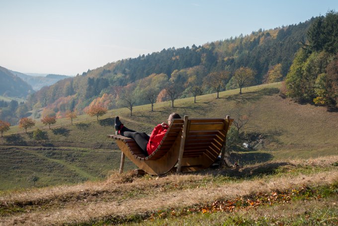 Sonne tanken im Herbst