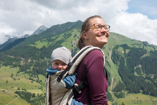 Wandern mit Baby Babytrage