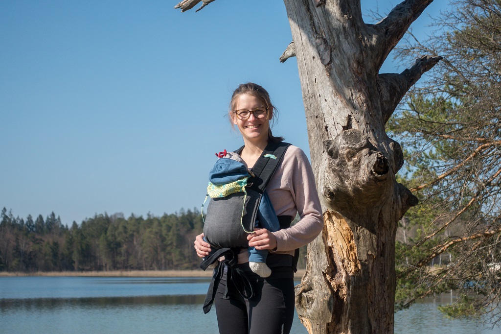 Wandern mit Baby Halfbuckle Babytrage