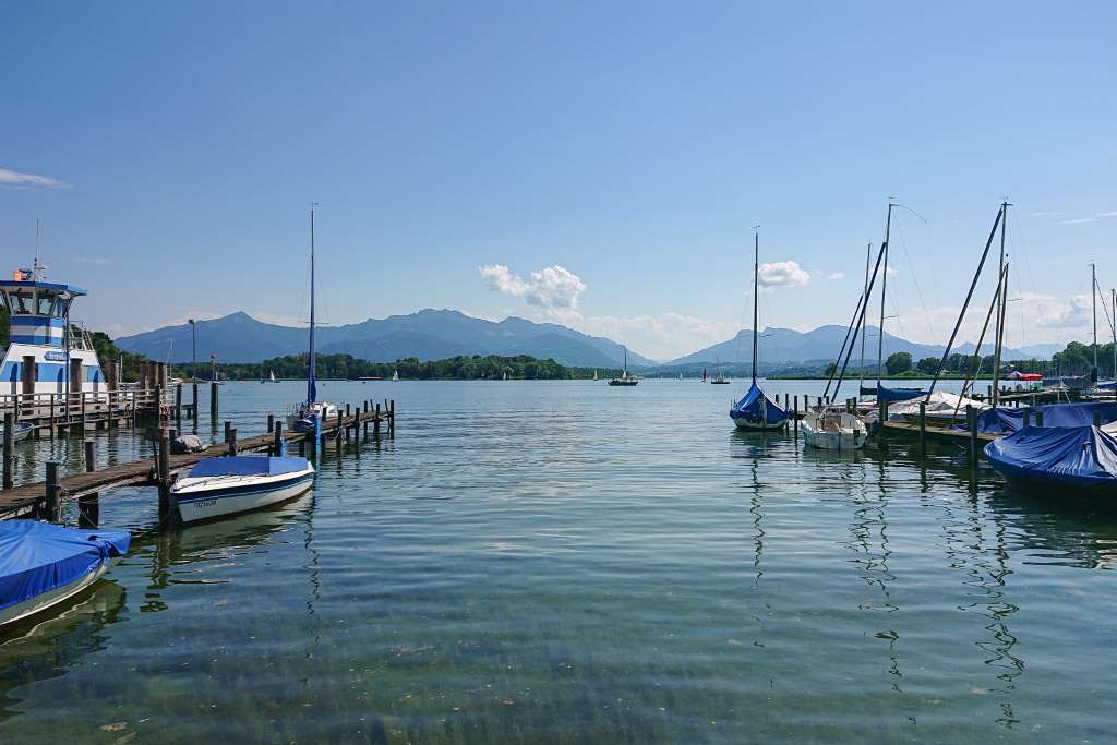 Chiemsee Radweg mit Kindern