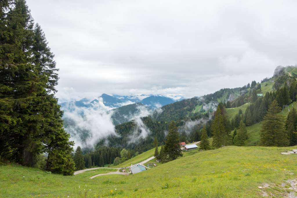 Das Brauneckwandergebiet bei Regenwetter