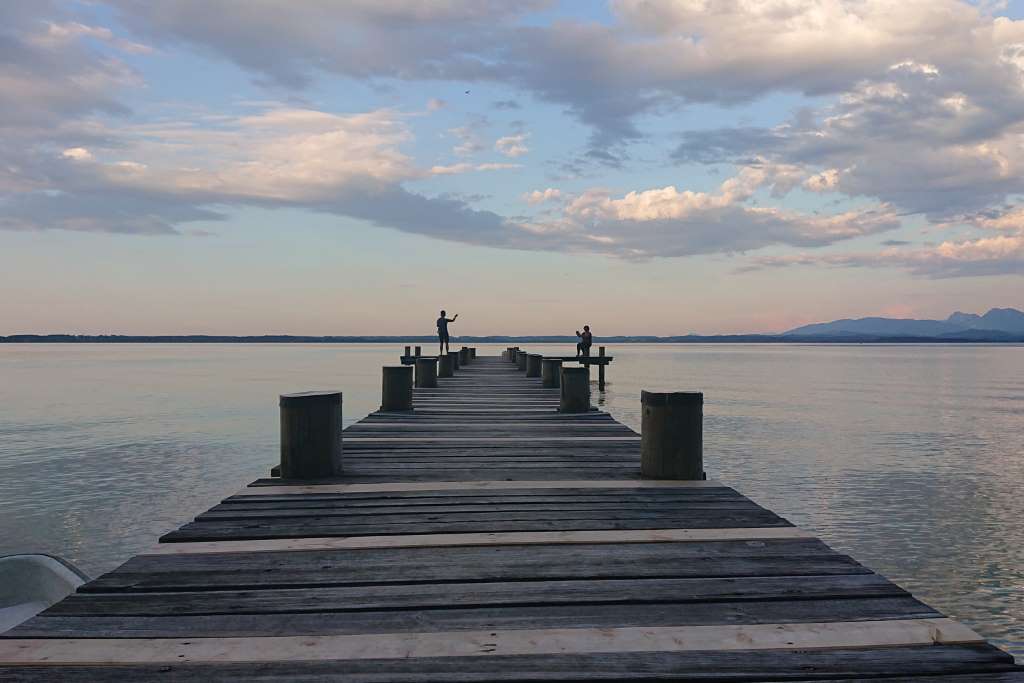 Sonnenuntergang am Chiemsee Schalchenhof