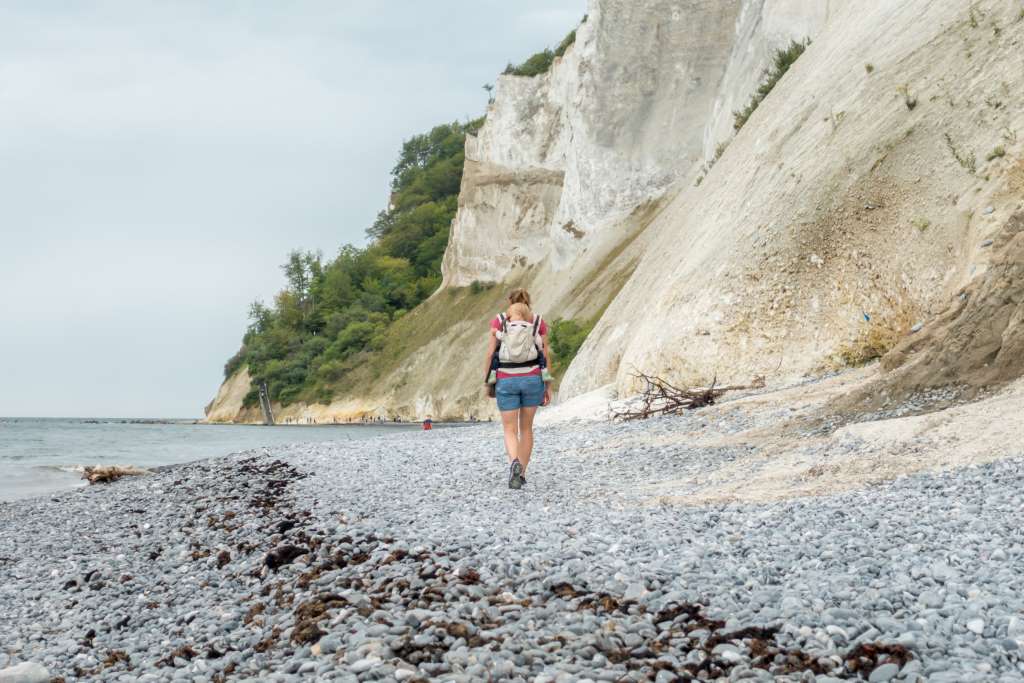 Møns Klint mit Baby