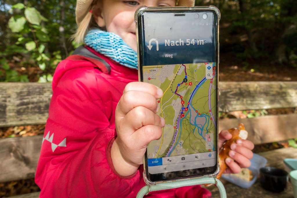 Komoot App Wandern mit Kindern