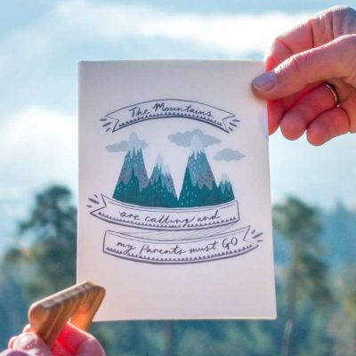 Postkarten The Mountains Eltern Baby