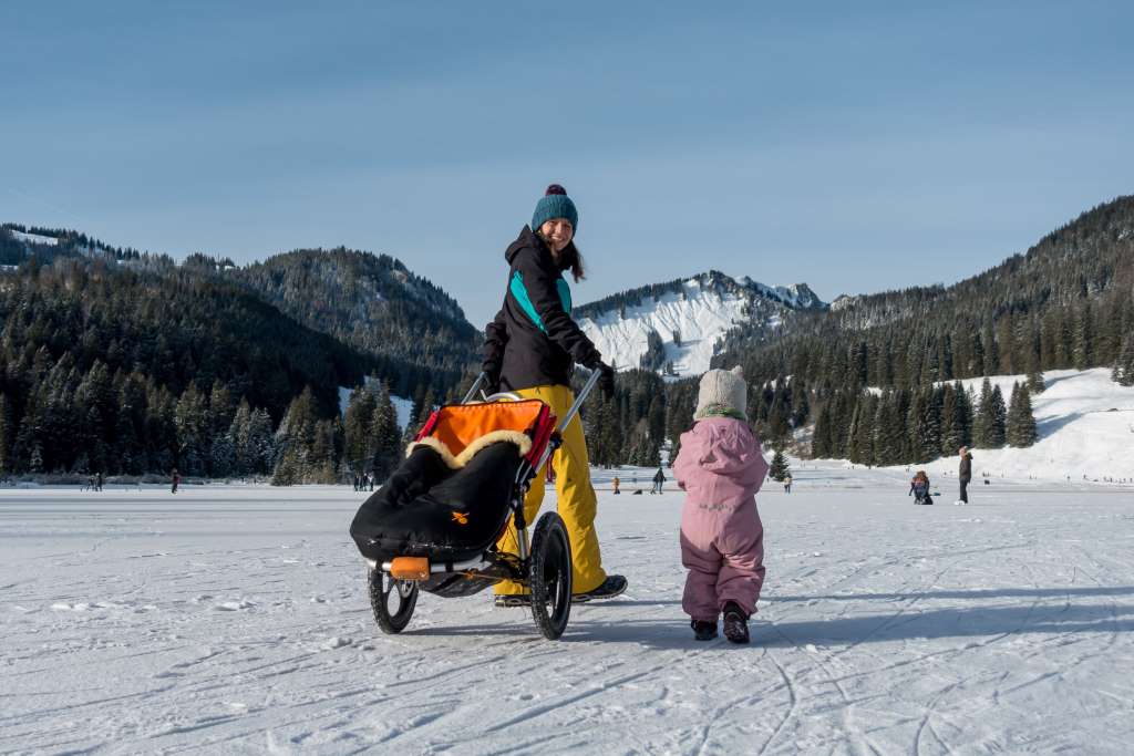 Wandern mit Hike Kid im Winter