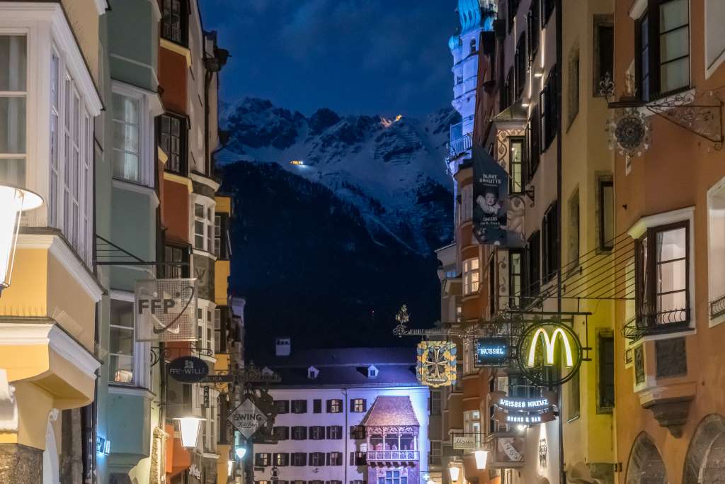 Innsbruck Nordkette bei Nacht