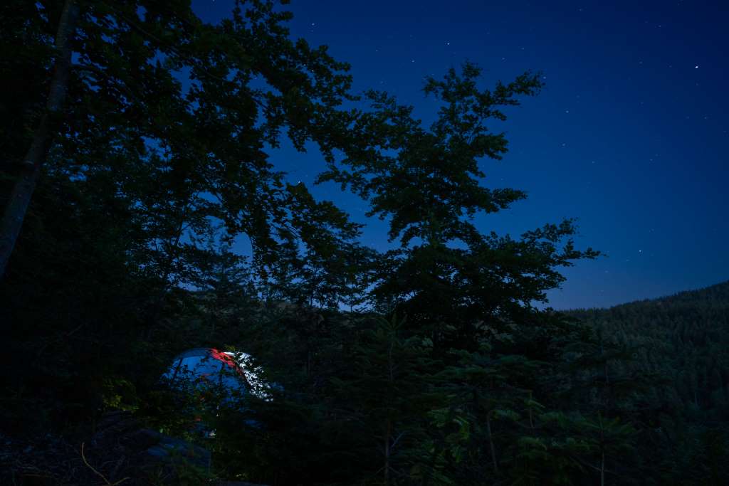 Nachts im TrekkingCamp im Schwarzwald