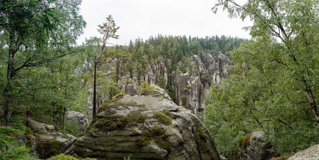 Blick auf die Weckelsdorfer Felsenstadt