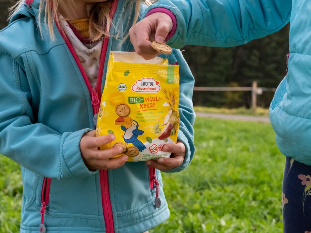 Gesunde Kekse beim Wandern mit Kindern