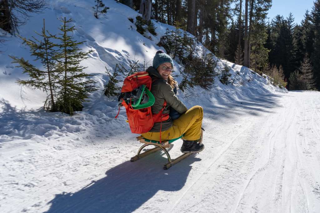 Rodelabfahrt von der Feldringalm