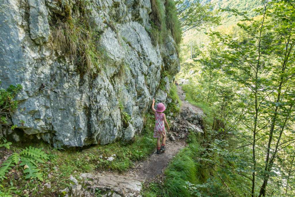 Wandern mit Kindern Soca Tal Slowenien