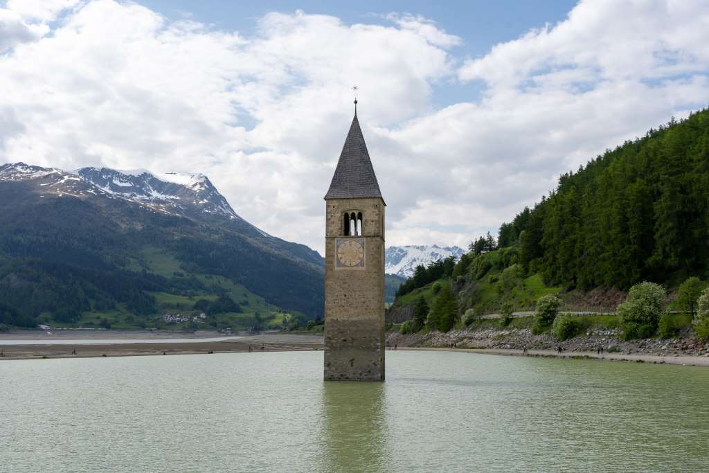 Versunkene Kirche Reschensee 2023