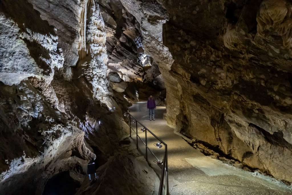 Tropfsteinhöhle von Han-sur-Lesse mit Kindern