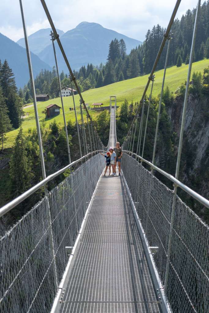 Hängebrücke in Holzgau in Tirol