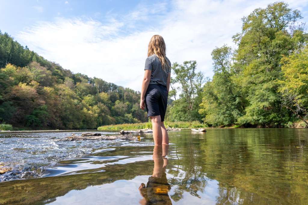 Tal der Semois mit Kindern, Wallonie, Belgien